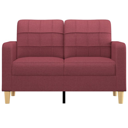 2-Sitzer-Sofa Weinrot 120 cm Stoff