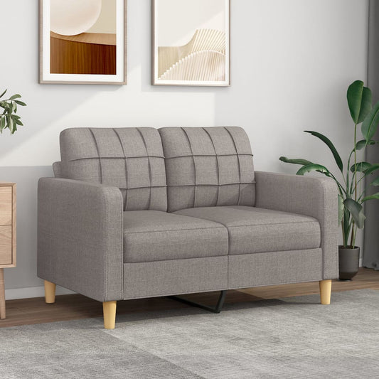 2-Sitzer-Sofa Taupe 120 cm Stoff