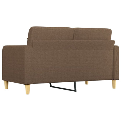 2-seater sofa brown 140 cm fabric