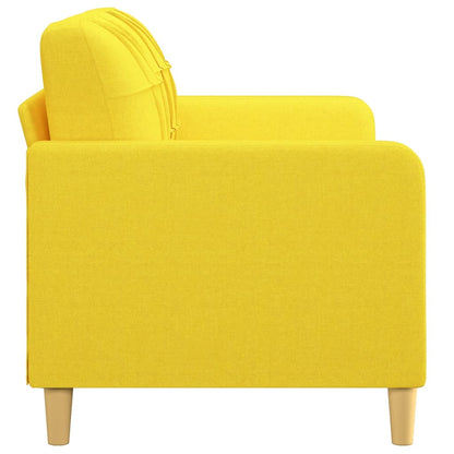 2-seater sofa light yellow 140 cm fabric