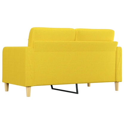 2-seater sofa light yellow 140 cm fabric