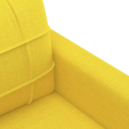 2-seater sofa light yellow 140 cm fabric