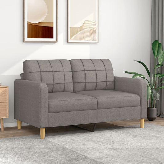 2-Sitzer-Sofa Taupe 140 cm Stoff