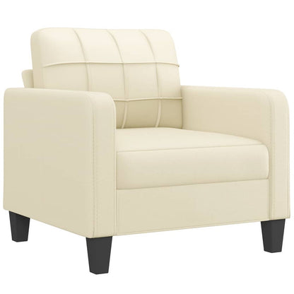 Armchair cream 60 cm artificial leather