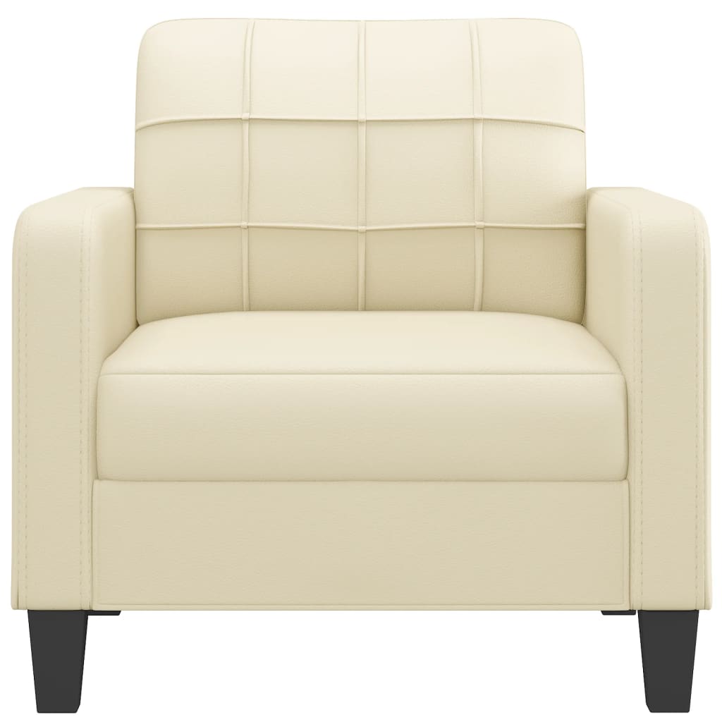 Armchair cream 60 cm artificial leather