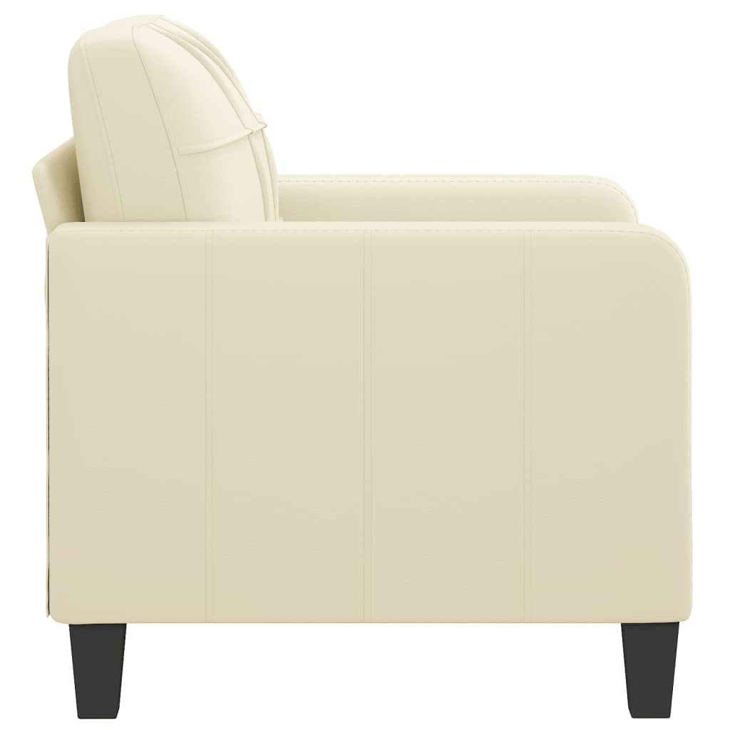 Armchair cream 60 cm artificial leather