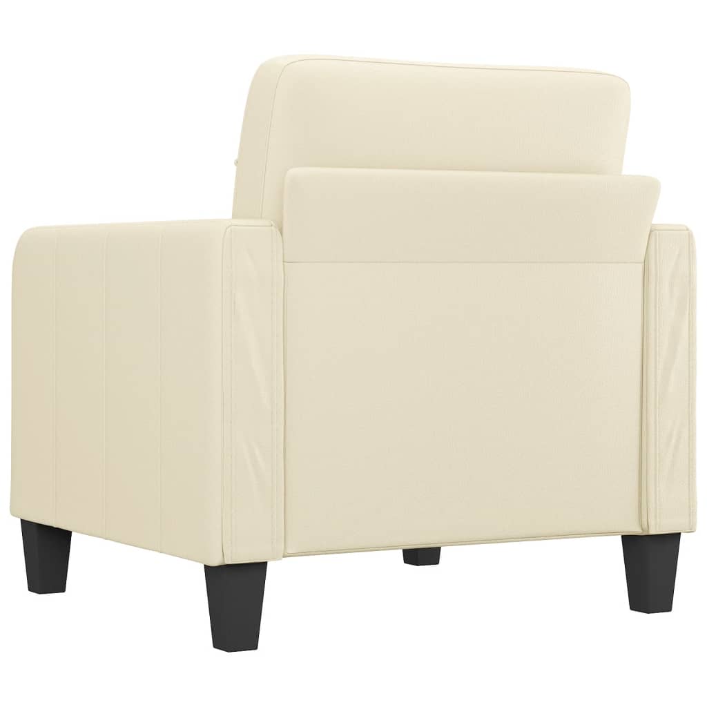 Armchair cream 60 cm artificial leather