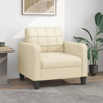 Armchair cream 60 cm artificial leather