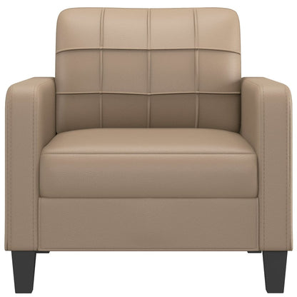 Armchair cappuccino brown 60 cm artificial leather