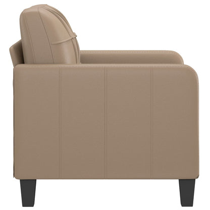 Armchair cappuccino brown 60 cm artificial leather