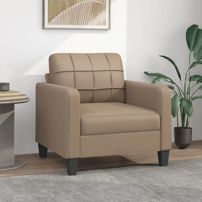 Armchair cappuccino brown 60 cm artificial leather