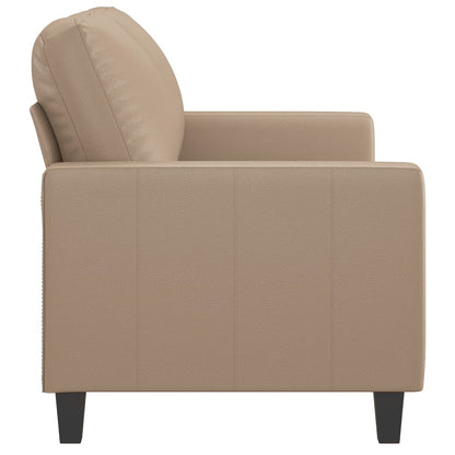 2-Sitzer-Sofa Cappuccino-Braun 120 cm Kunstleder