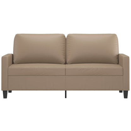 2-Sitzer-Sofa Cappuccino-Braun 140 cm Kunstleder