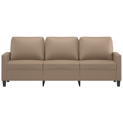 3-Sitzer-Sofa Cappuccino-Braun 180 cm Kunstleder