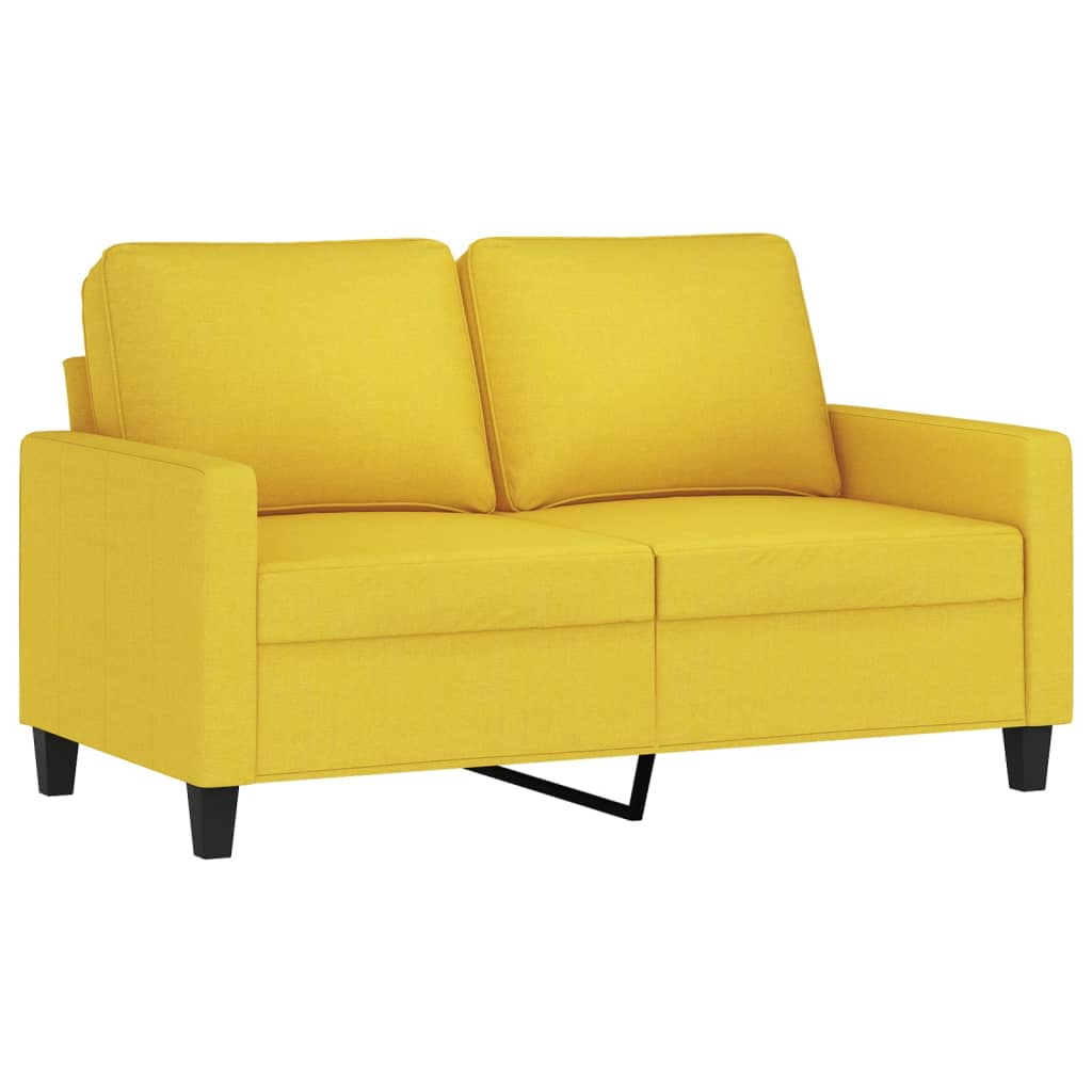 2-Sitzer-Sofa Hellgelb 120 cm Stoff