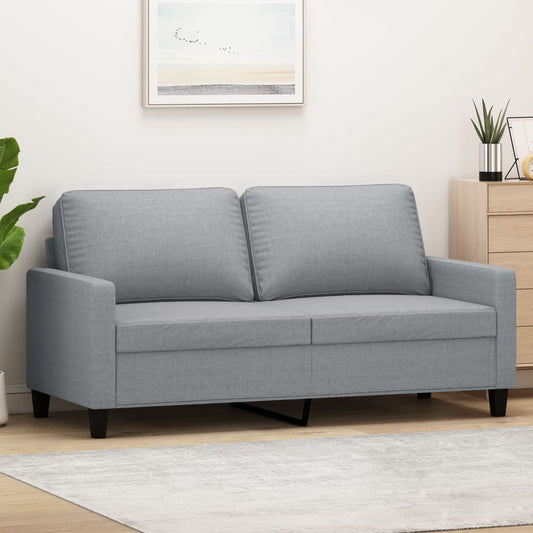 2-Sitzer-Sofa Hellgrau 140 cm Stoff