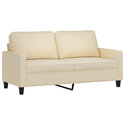 2-seater sofa cream 140 cm fabric