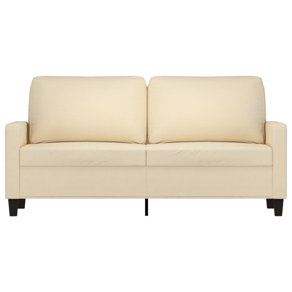 2-seater sofa cream 140 cm fabric