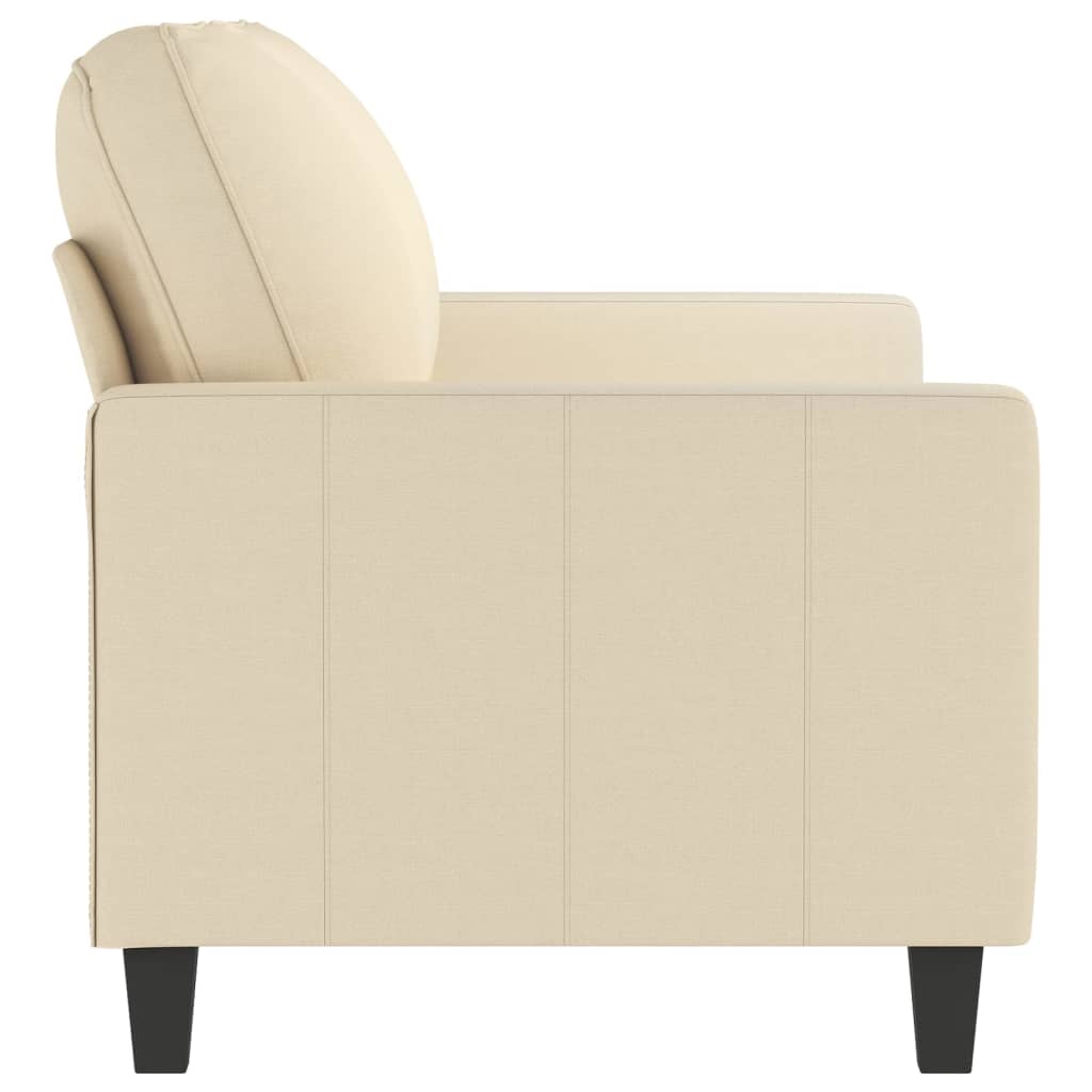 2-seater sofa cream 140 cm fabric