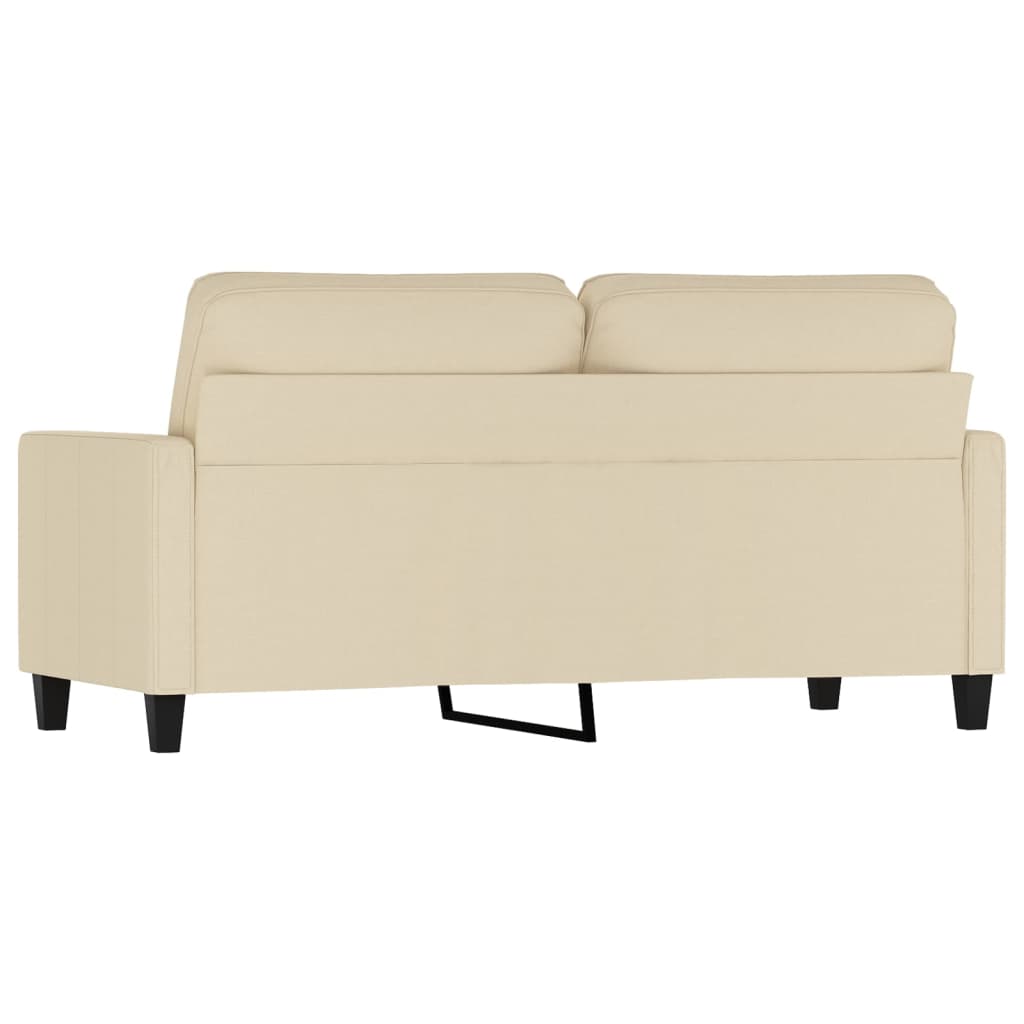 2-seater sofa cream 140 cm fabric