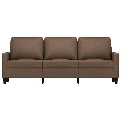 3-seater sofa brown 180 cm fabric