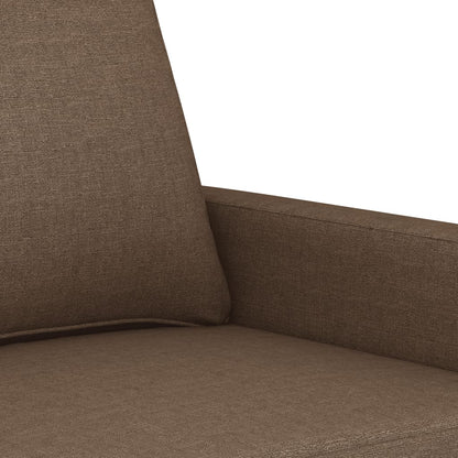 3-seater sofa brown 180 cm fabric