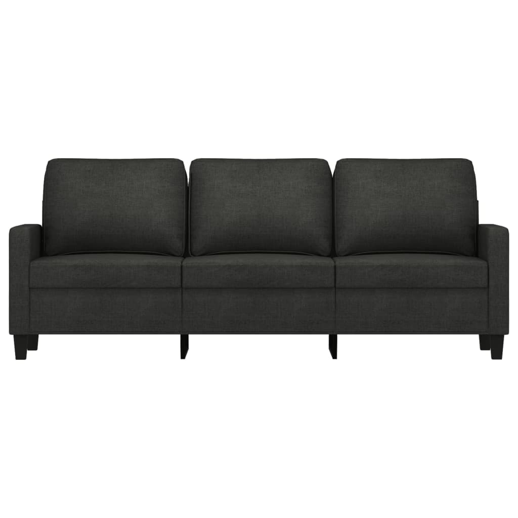 3-Sitzer-Sofa Schwarz 180 cm Stoff