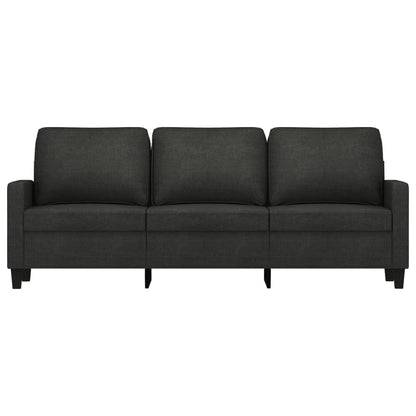 3-Sitzer-Sofa Schwarz 180 cm Stoff