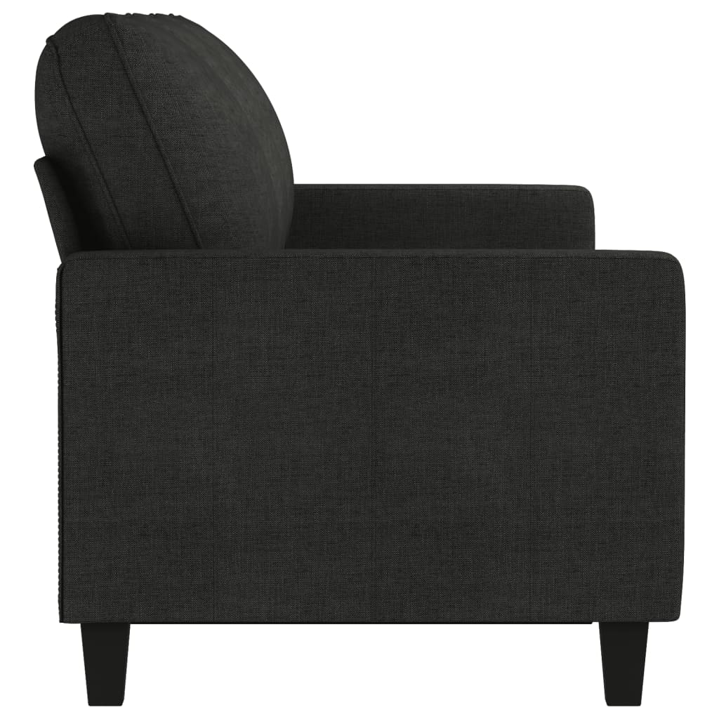 3-Sitzer-Sofa Schwarz 180 cm Stoff