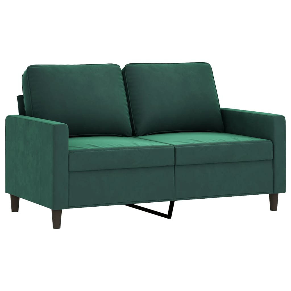 2-Sitzer-Sofa Dunkelgrün 120 cm Samt