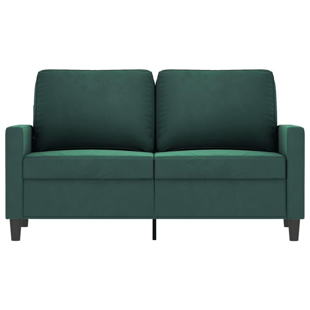 2-Sitzer-Sofa Dunkelgrün 120 cm Samt