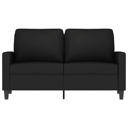 2-Sitzer-Sofa Schwarz 120 cm Samt