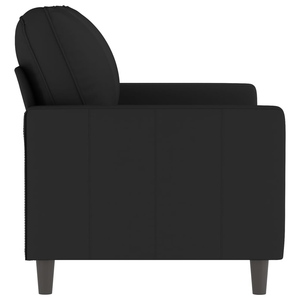 2-Sitzer-Sofa Schwarz 120 cm Samt