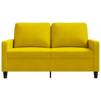 2-seater sofa yellow 120 cm velvet