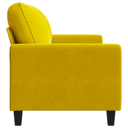 2-seater sofa yellow 120 cm velvet