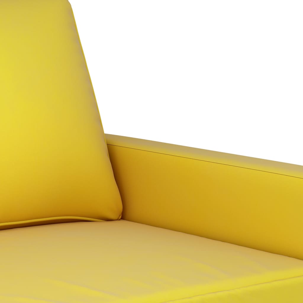 2-seater sofa yellow 120 cm velvet