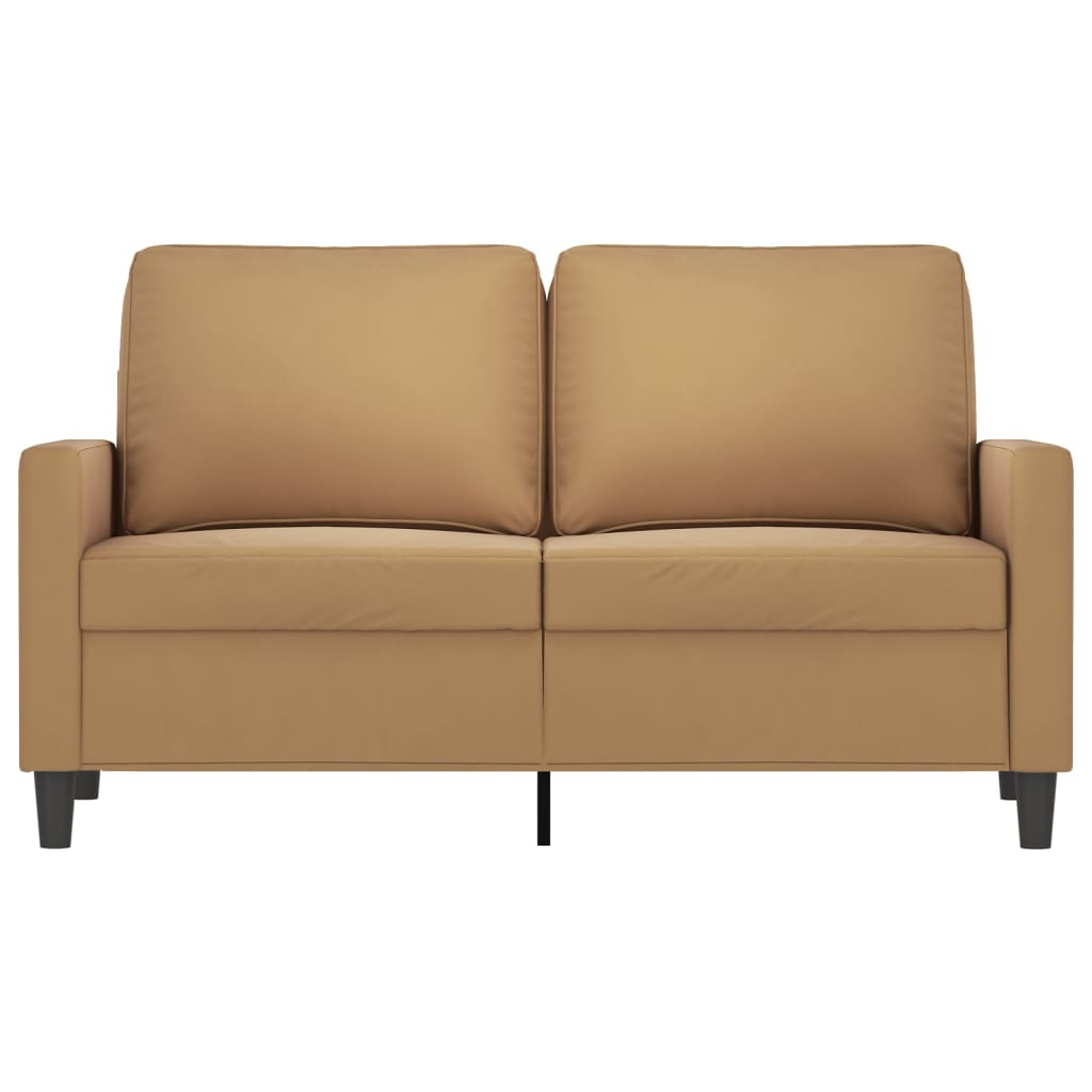 2-Sitzer-Sofa Braun 120 cm Samt