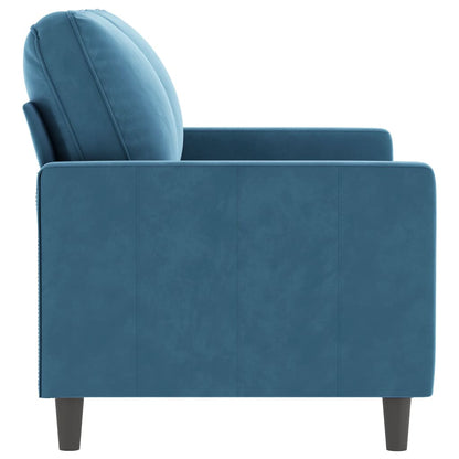 2-Sitzer-Sofa Blau 120 cm Samt