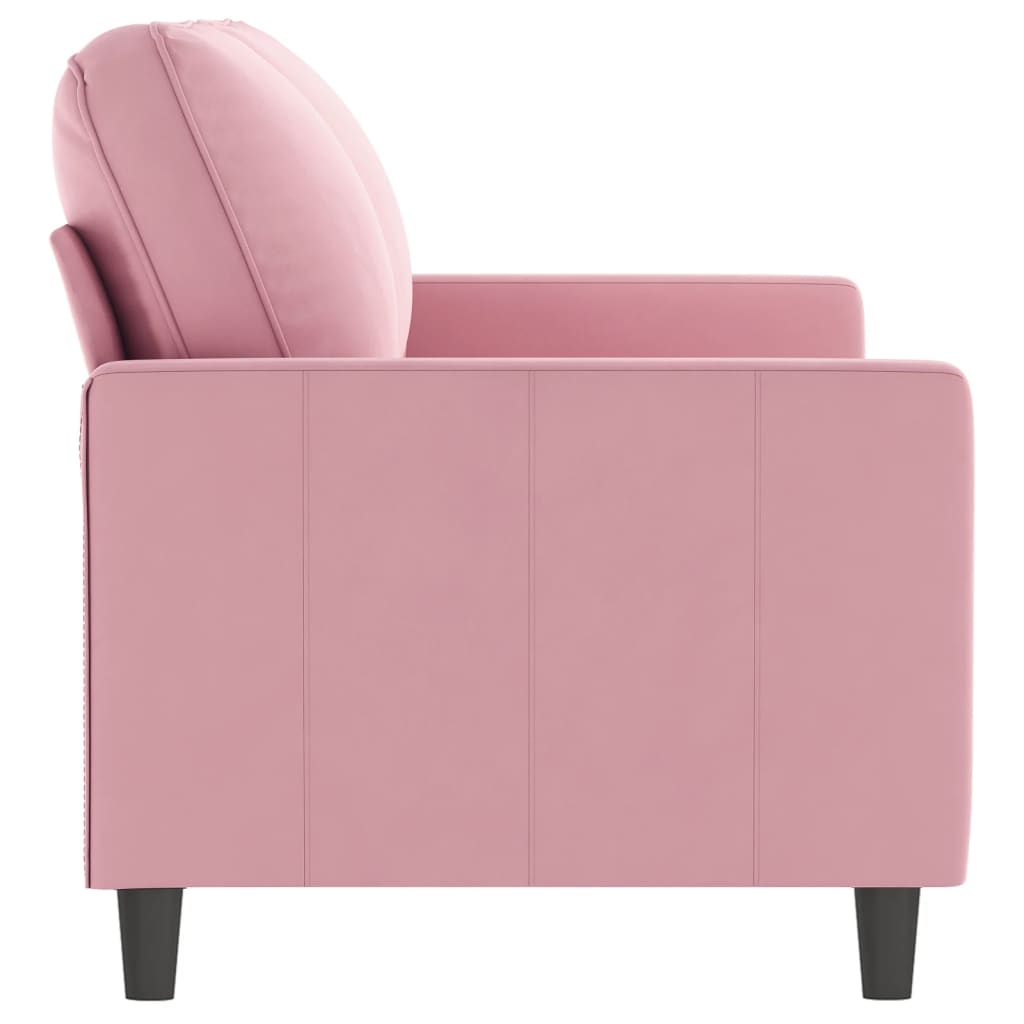 2-Sitzer-Sofa Rosa 140 cm Samt