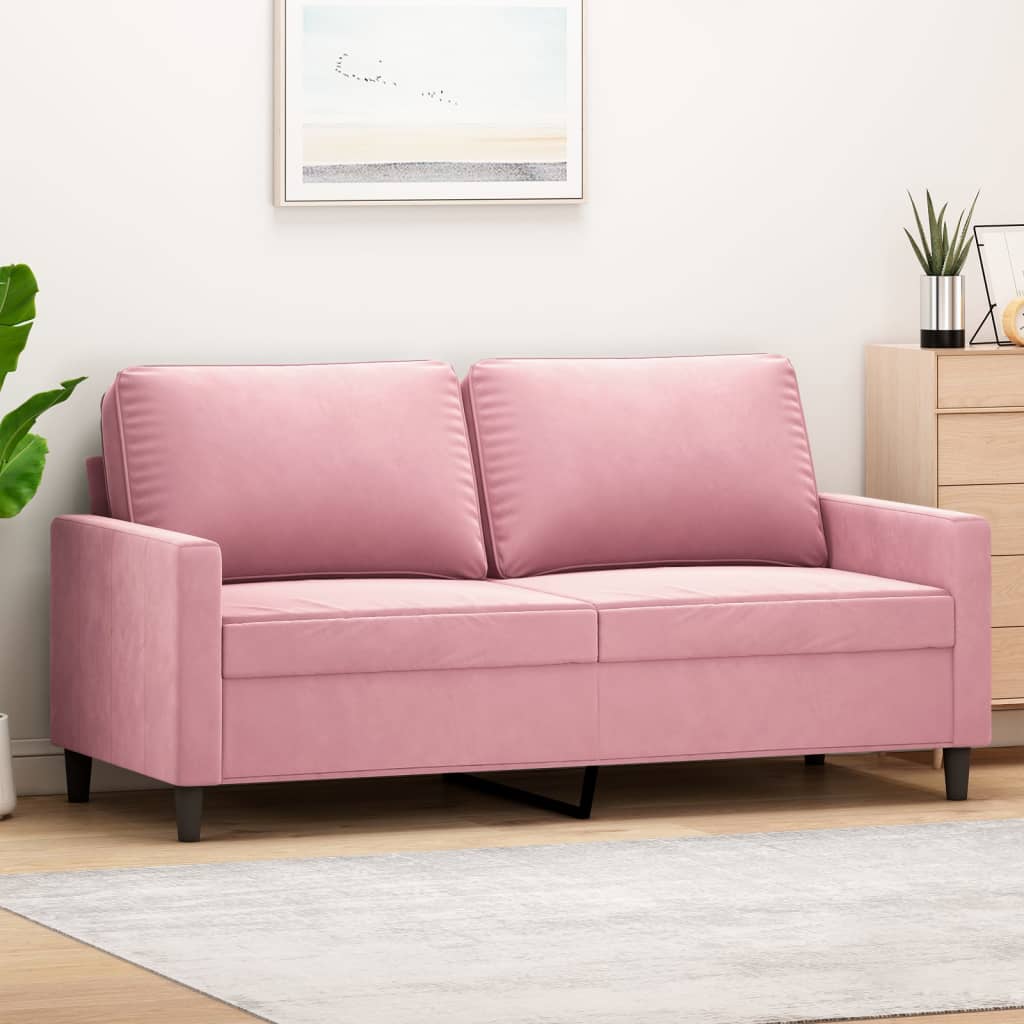 2-Sitzer-Sofa Rosa 140 cm Samt