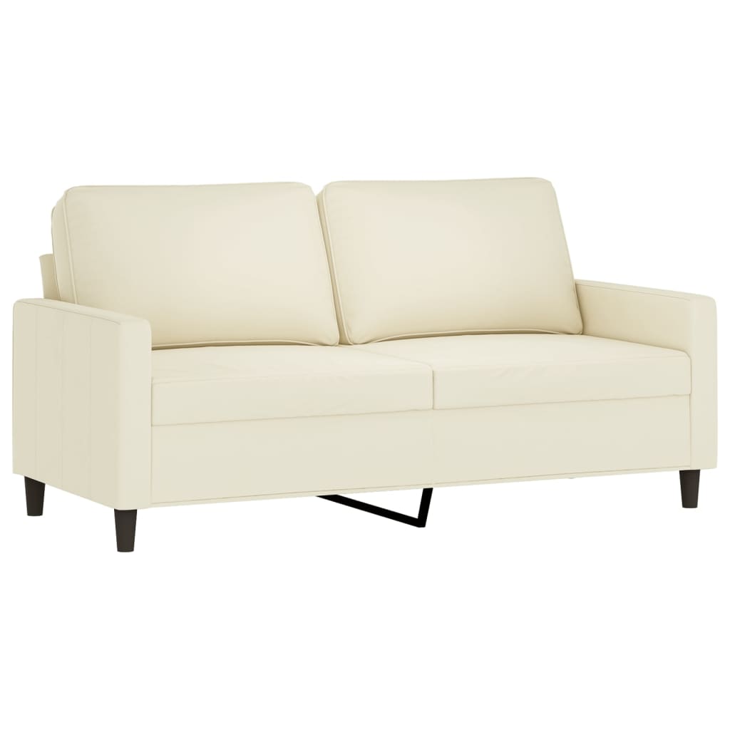 2-Sitzer-Sofa Creme 140 cm Samt