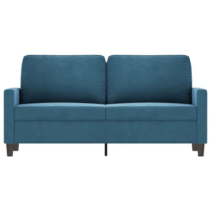 2-Sitzer-Sofa Blau 140 cm Samt