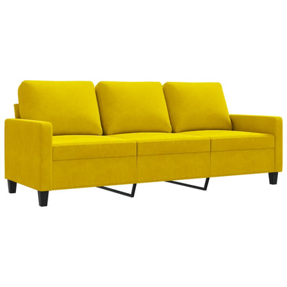 3-Sitzer-Sofa Gelb 180 cm Samt