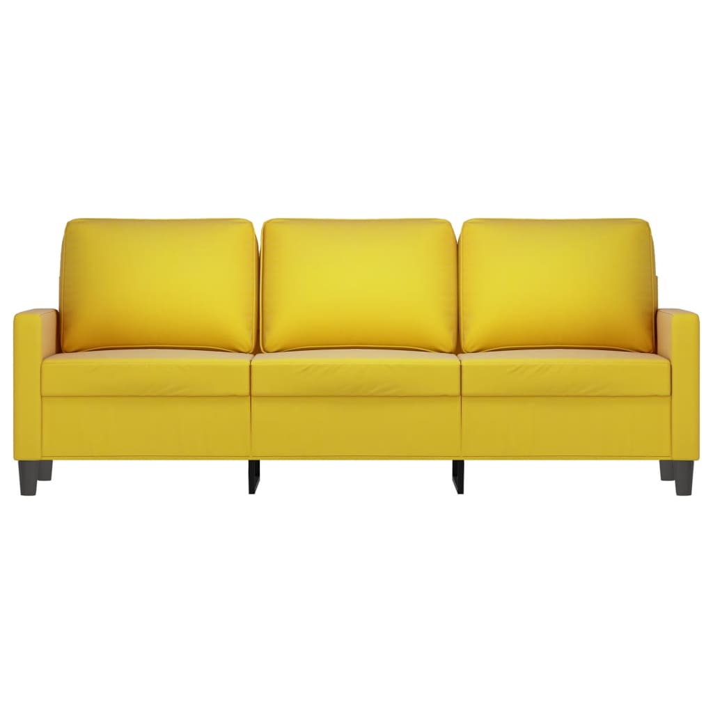 3-Sitzer-Sofa Gelb 180 cm Samt