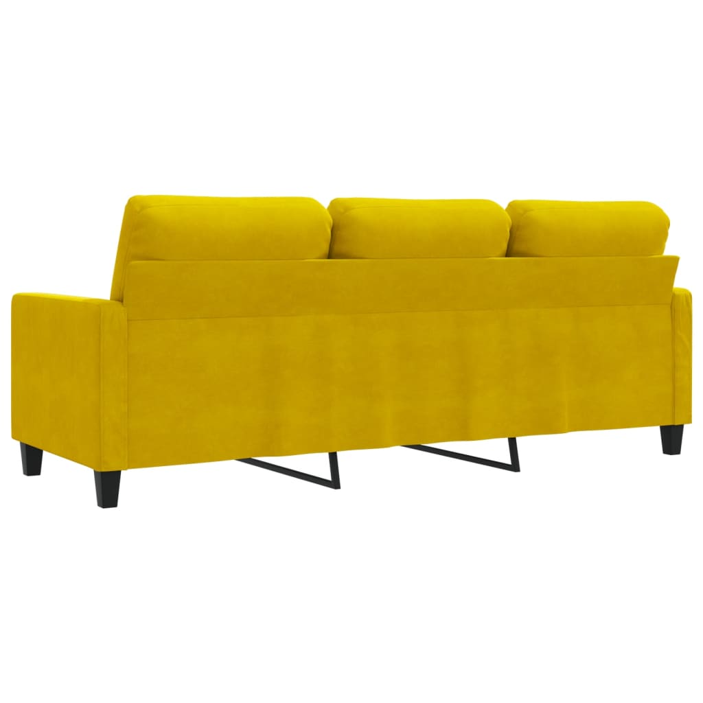 3-Sitzer-Sofa Gelb 180 cm Samt