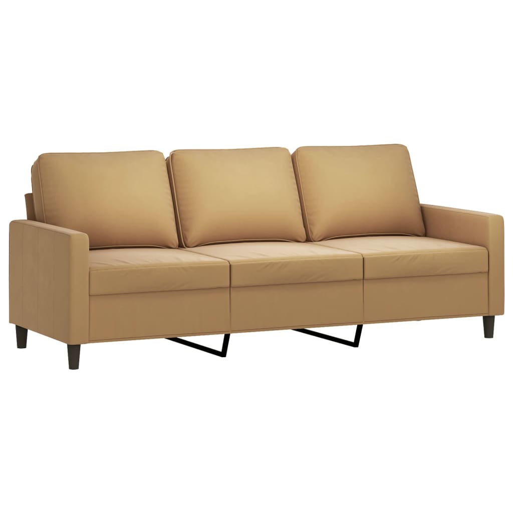 3-Sitzer-Sofa Braun 180 cm Samt