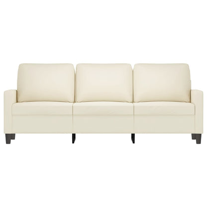 3-Sitzer-Sofa Creme 180 cm Samt