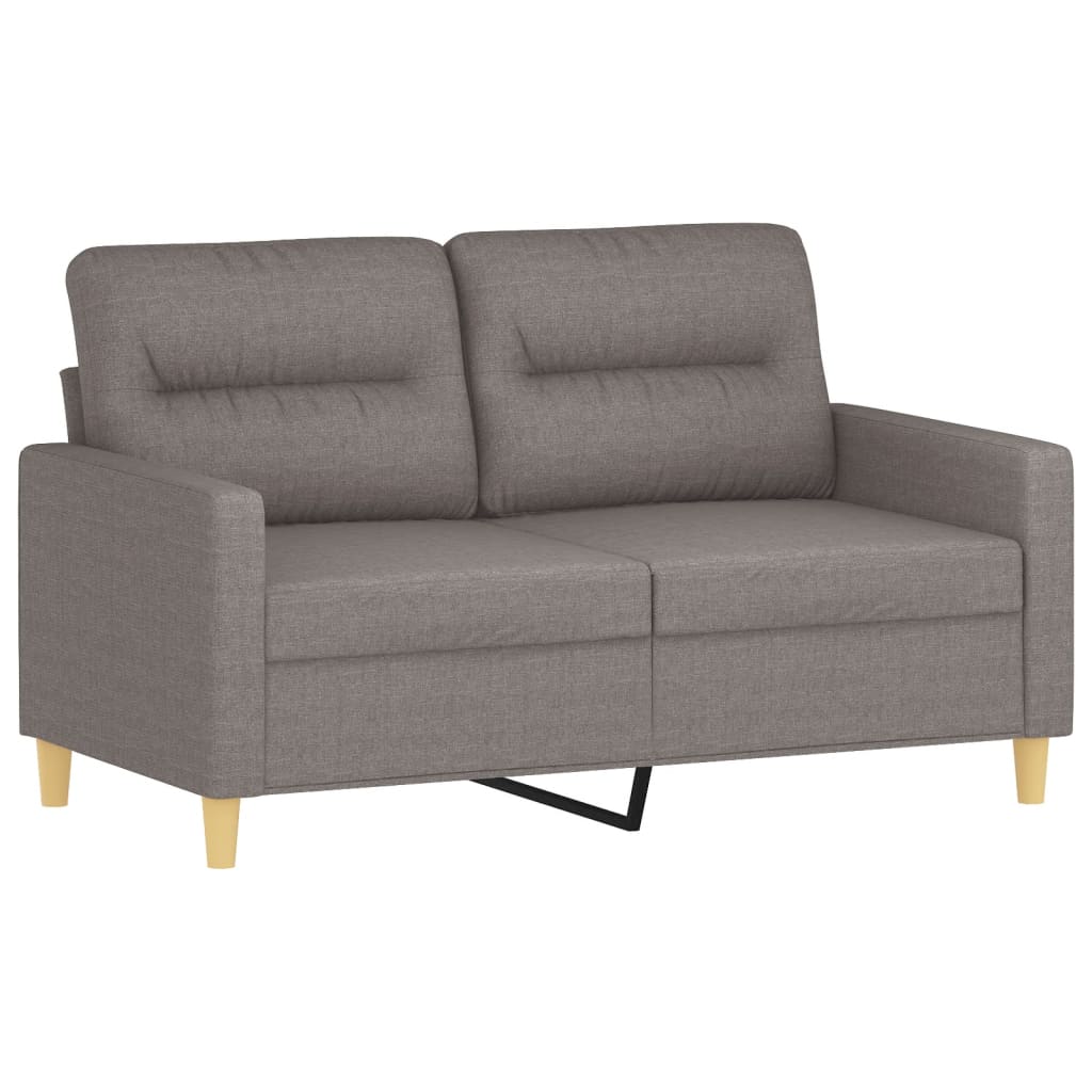 2-seater sofa taupe 120 cm fabric