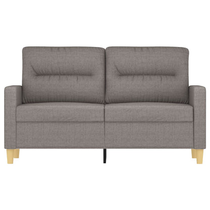 2-seater sofa taupe 120 cm fabric