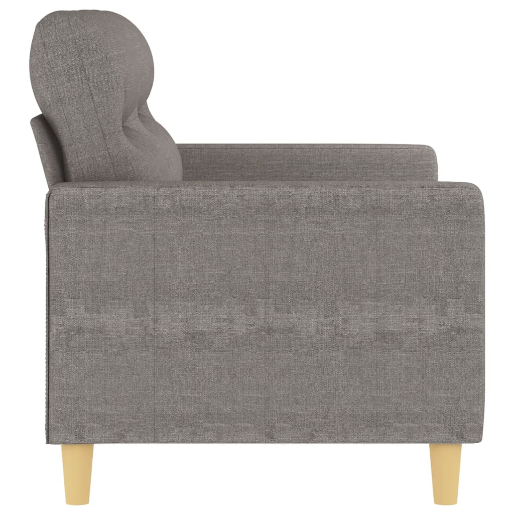 2-seater sofa taupe 120 cm fabric